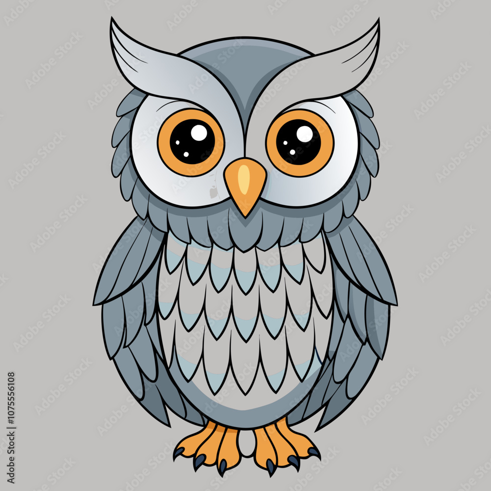Gray Owl vector illustration Gray Owl vector illustration