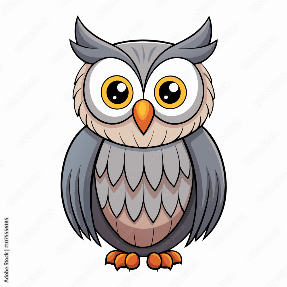 Gray Owl vector illustration Gray Owl vector illustration