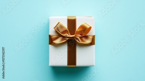 gift box with brown ribbon