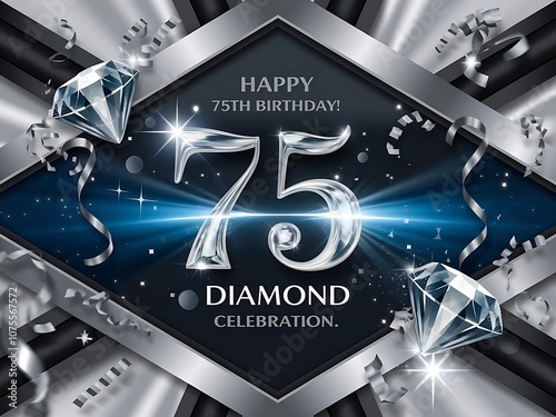 Blue and Silver 75th Birthday Celebration