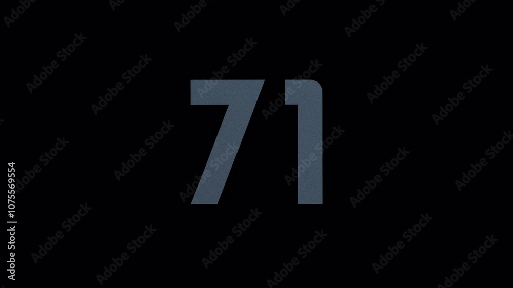 Scroll Number 71. Rolling Number. Transparent Background. Alpha Channel Scroll Number 71. Rolling Number. Transparent Background. Alpha Channel