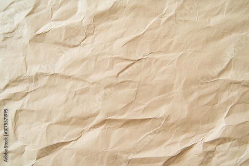 A close-up of crumpled white paper with a rough, wrinkled texture and creases. Beautiful simple AI generated image photo