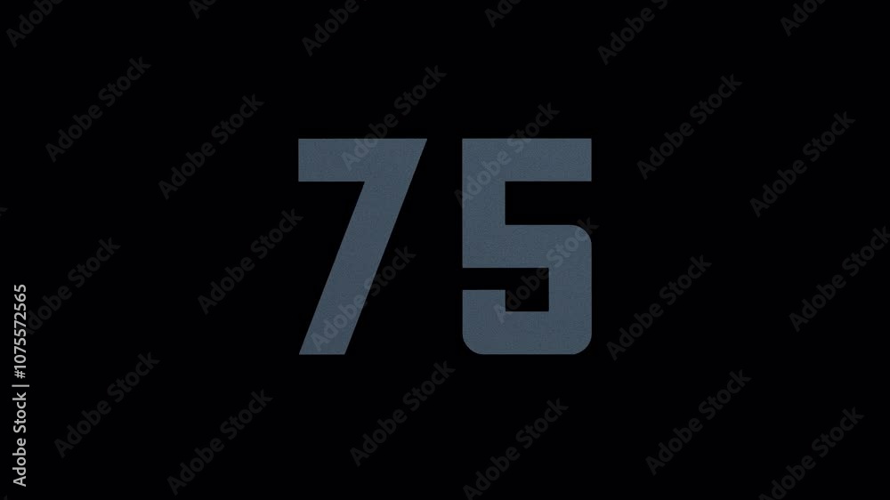 Scroll Number 75. Rolling Number. Transparent Background. Alpha Channel Scroll Number 75. Rolling Number. Transparent Background. Alpha Channel