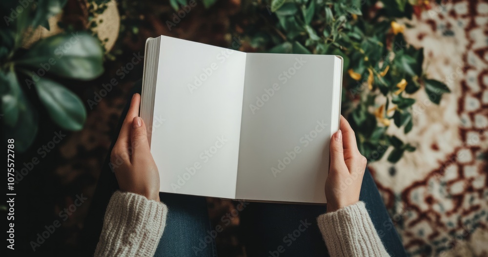 Hands holding blank white book mockup, cover mock up
Hands holding blank white book mockup, cover mock up