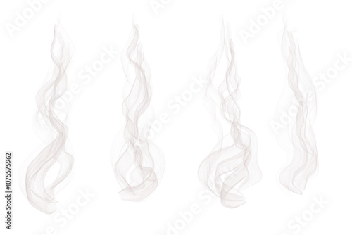 Obraz na płótnie smoke isolated on white background w salonie