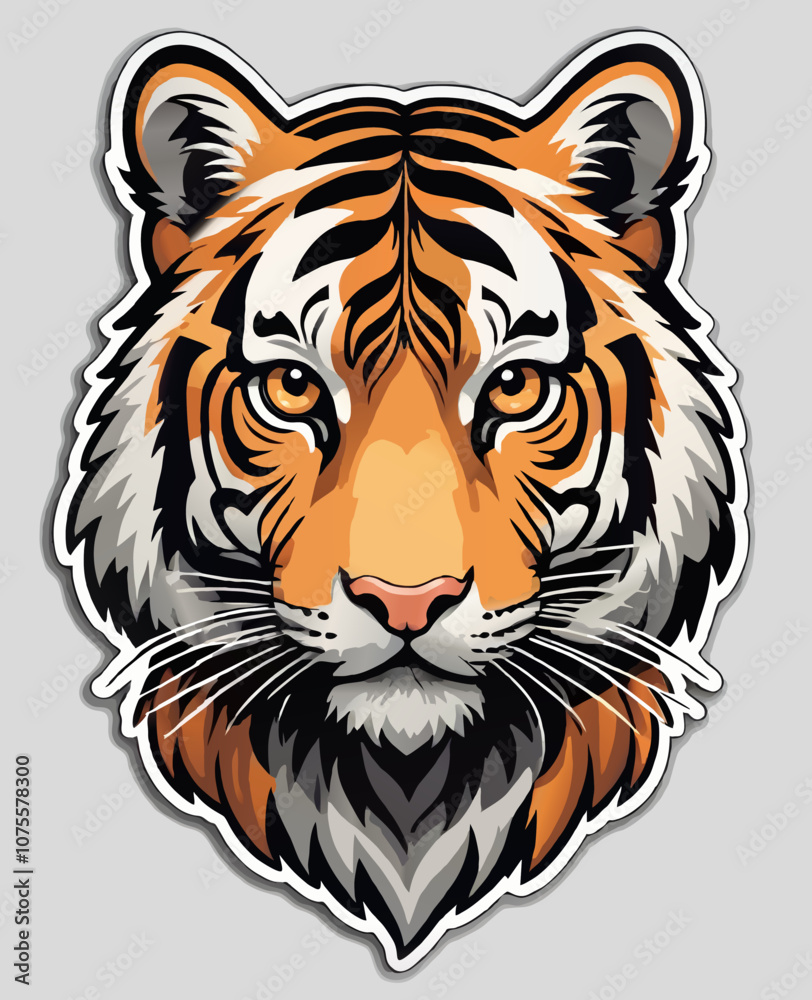 tiger head vector sticker tiger head vector sticker