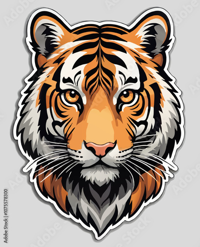 tiger head vector sticker