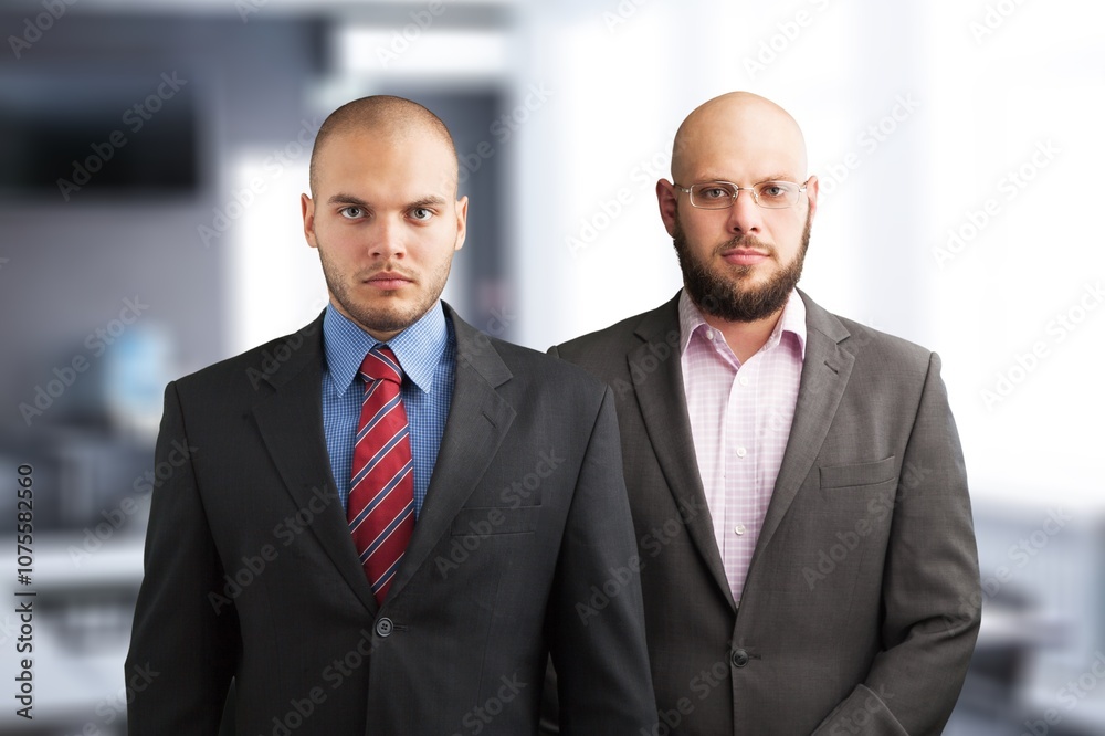 Two happy business managers, successful professional team Two happy business managers, successful professional team