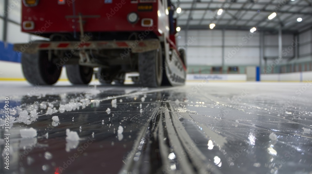 The buzzing of a Zamboni machine effortlessly resurfacing the ice for the next session. The buzzing of a Zamboni machine effortlessly resurfacing the ice for the next session.