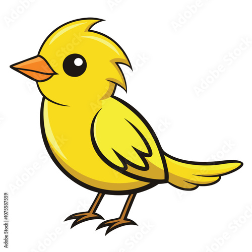 Yellow Warbler. Vector illustration isolated on white background.