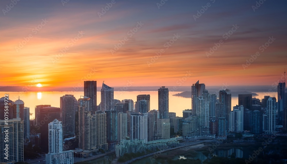 City skylines at dawn evoke calmness in serene and atmospheric video clips suitable for soc_1(993) City skylines at dawn evoke calmness in serene and atmospheric video clips suitable for soc_1(993)