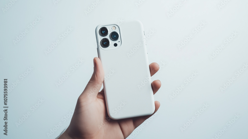 A hand gently cradles a sleek, white smartphone, showcasing its minimalist design and cutting-edge technology. A hand gently cradles a sleek, white smartphone, showcasing its minimalist design and cutting-edge technology.