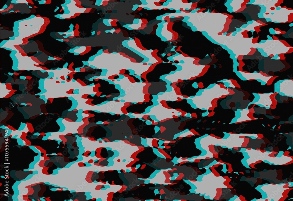 Obraz premium Camouflage texture glitch background