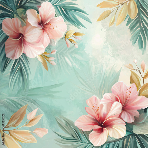 seamless background with flowers