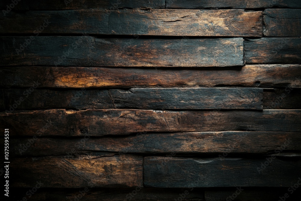 Fototapeta premium Rustic wood planks background - Generative AI. Beautiful simple AI generated image