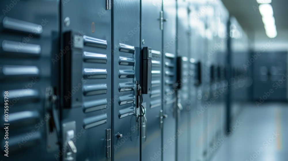 A row of lockers available for rent providing a storage solution for travelers. A row of lockers available for rent providing a storage solution for travelers.