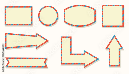 Blank light boxes frame collection for promotion, casino, cinema