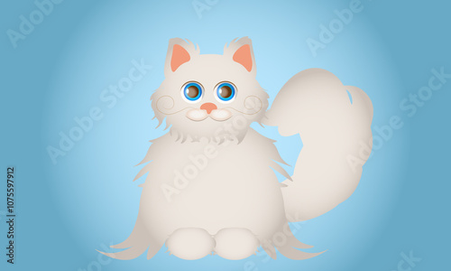 cat character for childrens books illustration