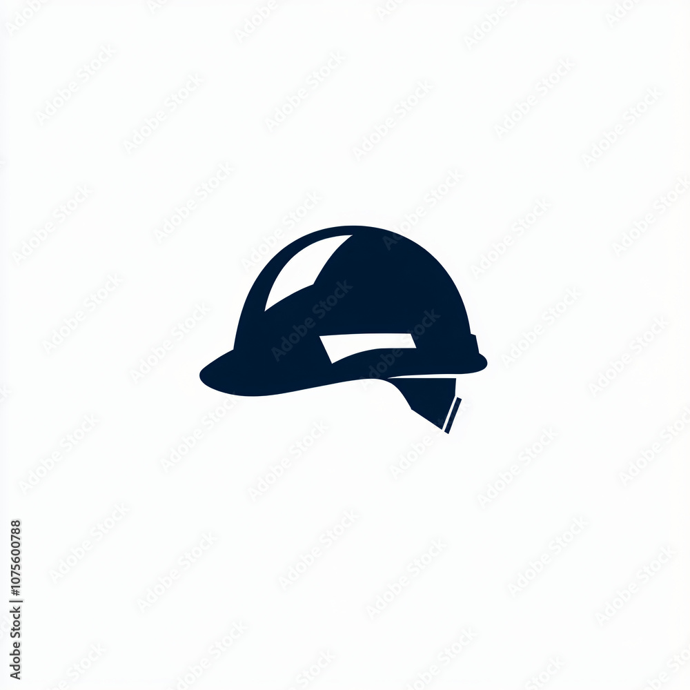 Fototapeta premium vector logo or icon of hard hat, construction services, isolated on white background