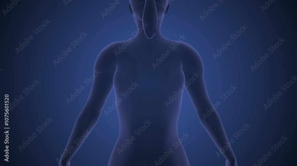 Medical concept of the human spinal cord pain