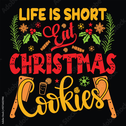 Christmas t-shirt design Hand-drawn lettering for apparel fashion. Vector graphic typographic design for poster, Artwork, Bundle, Christmas T-shirt quotes saying for print.
