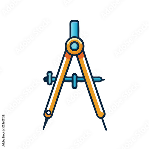 Drawing compass icon designed for precision measurement and creating circles in artistic projects