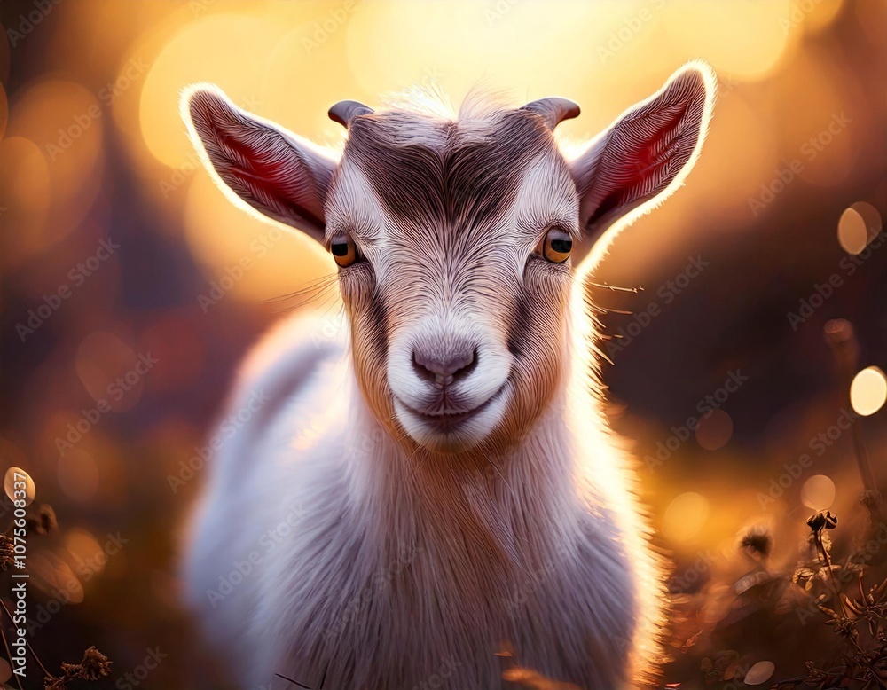 Fototapeta premium goat in the grass