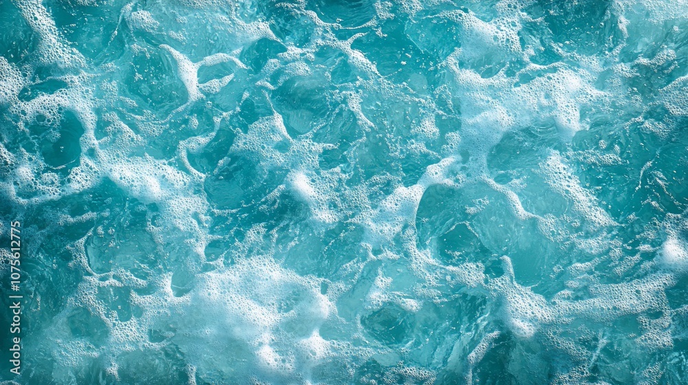 Obraz premium Abstract ocean water texture with white foam.