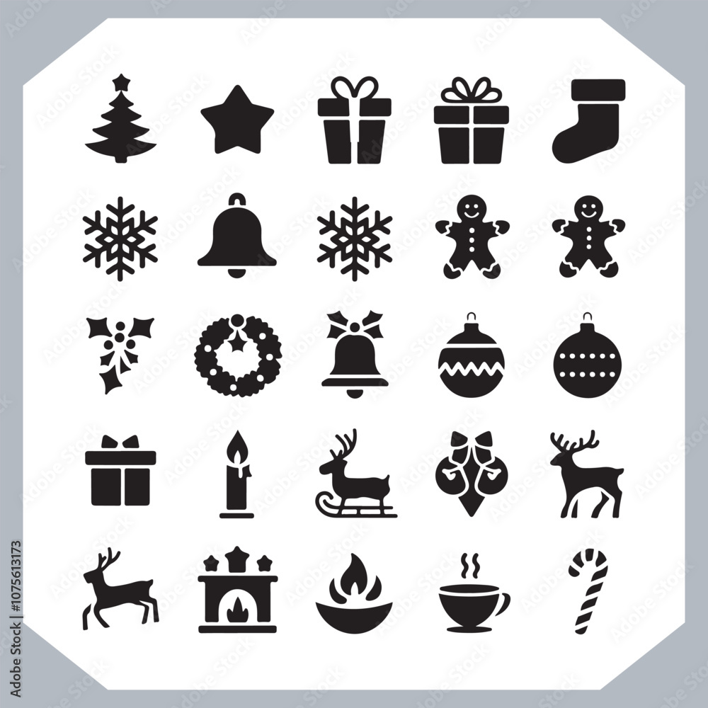 Black Merry Christmas day icon silhouette, Christmas Bundle icon set. Christmas icons collection silhouettes in white background
Black Merry Christmas day icon silhouette, Christmas Bundle icon set. Christmas icons collection silhouettes in white background