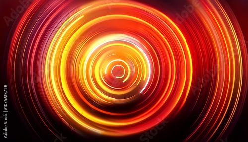  Vibrant neon colors spiral outwards in bright circular shapes with glossy surfaces and _1(1862) photo