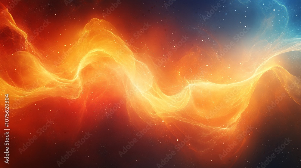Abstract background with red, orange and blue glowing waves. Abstract background with red, orange and blue glowing waves.