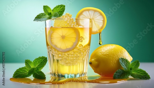  Served chilled, refreshing lemon juice combines with fresh mint and a hint of sweetness fro_1(1585) photo