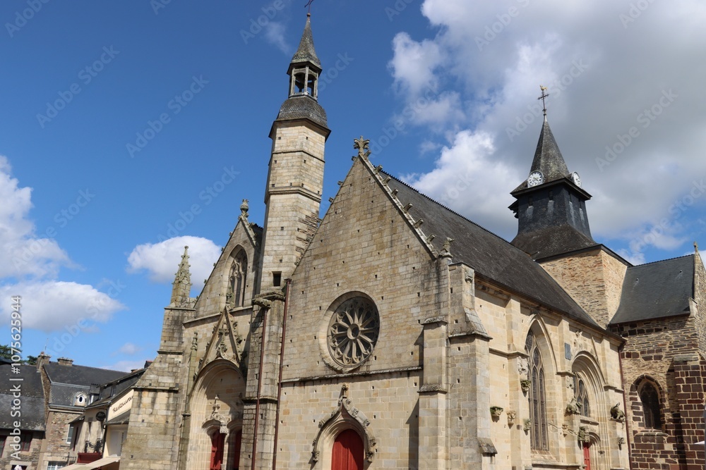Fototapeta premium Church in Malestroit, France 