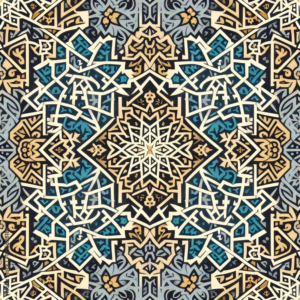 seamless arabic background, pattern