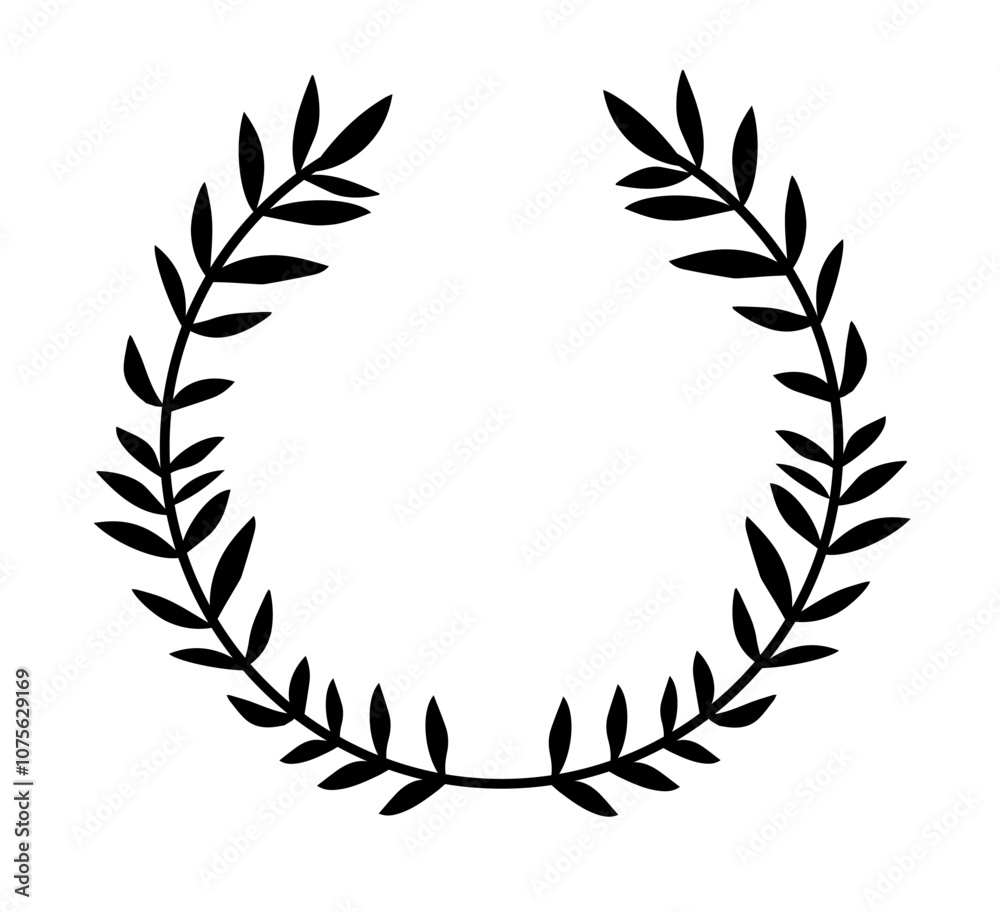 Black circle of wheat ear on white background. Agriculture wheat logo template. Frame with leaves victory. hand drawn. Not AI, Vector illustration Black circle of wheat ear on white background. Agriculture wheat logo template. Frame with leaves victory. hand drawn. Not AI, Vector illustration