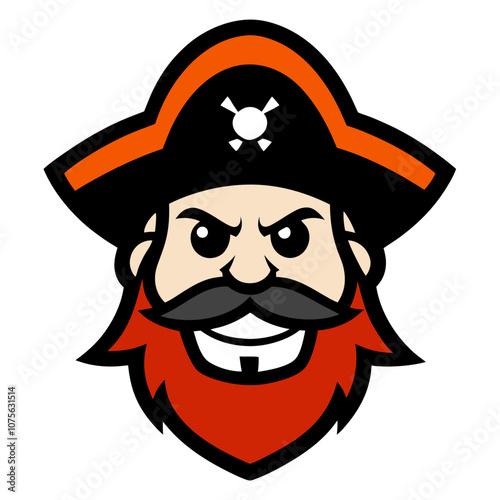 Cartoon Pirate mascot logo