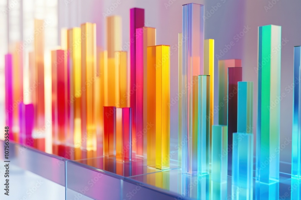 Abstract Colorful Glass Columns Abstract Colorful Glass Columns