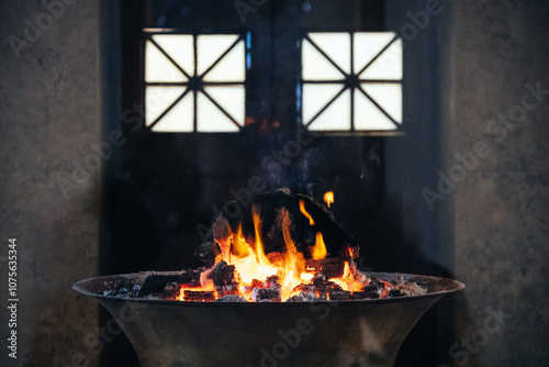 Atashkadeh, Zoroastrian Fire Temple in Yazd, Iran photo