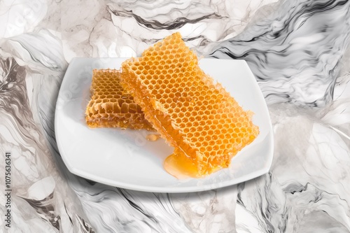 Honeycomb sweet fresh tasty honey