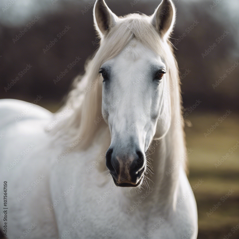 Obraz premium White Horse Closeup