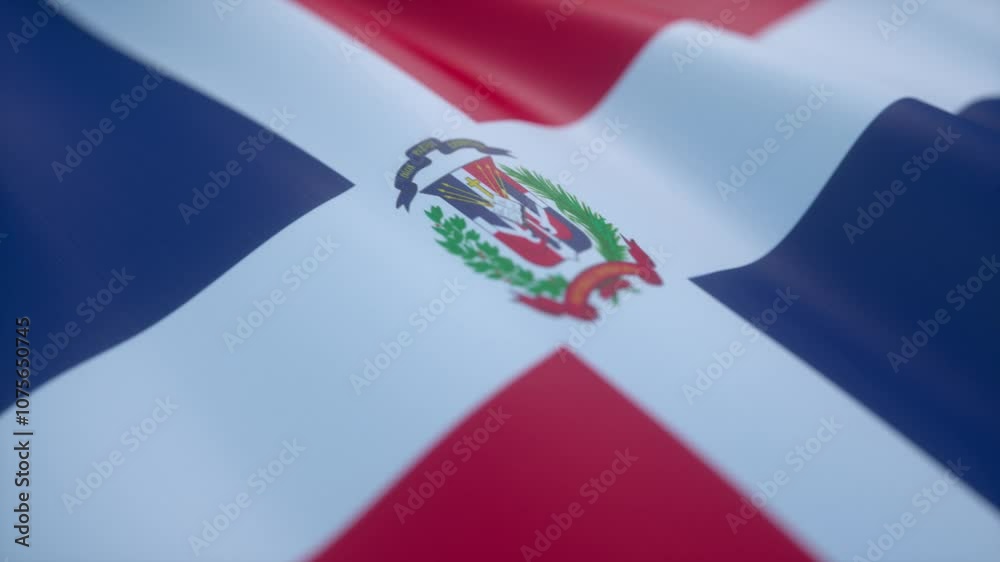Dominican Republic Flag Waving Animation