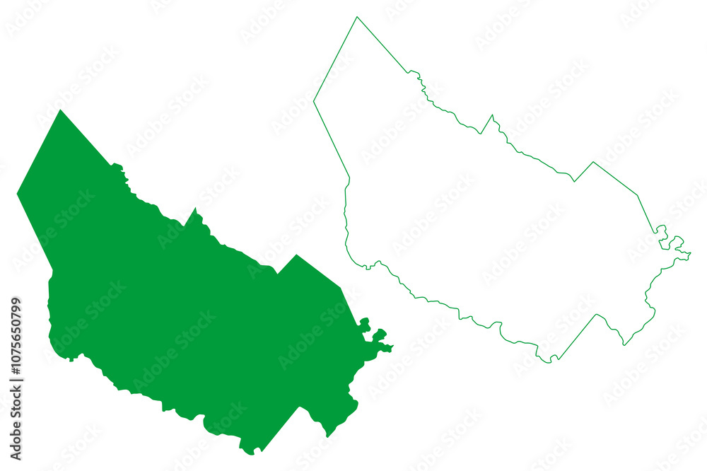 Obraz premium Milagres municipality (Bahia state, Municipalities of Brazil, Federative Republic of Brazil) map vector illustration, scribble sketch Milagres map