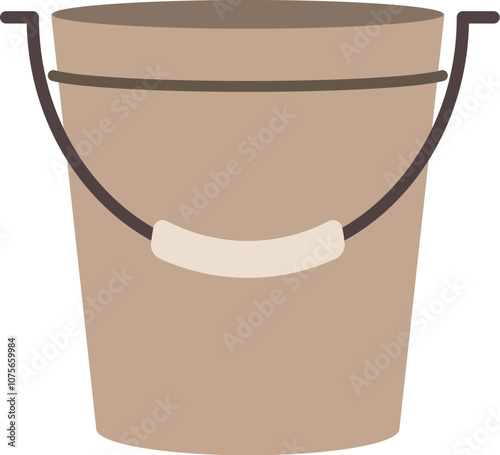 Steel bucket for milk vector illustration