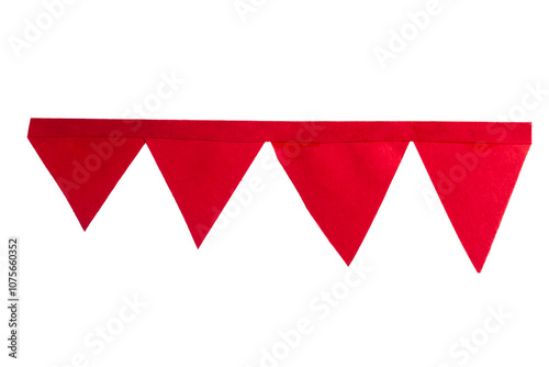 Free Download Vibrant red party paper flags on white background - GFXLoad