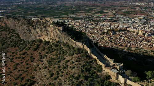 Aerial view of the castle of Xativa