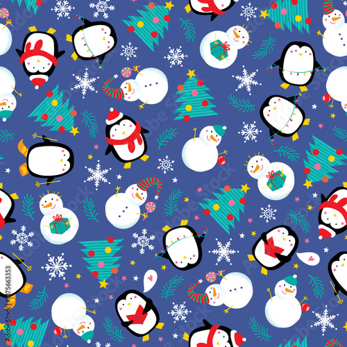 Penguins and snowmen