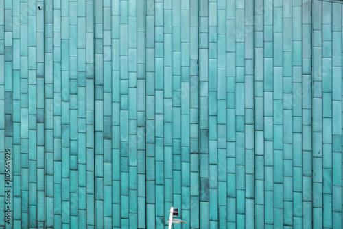 Foto Texture of copper plates with oxidized verdigris layer