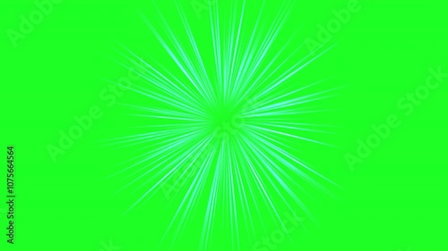Shining Colorful Spark On A Green Screen