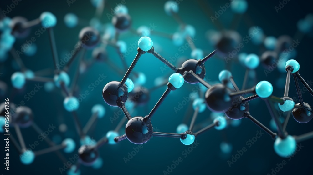 Abstract representation of hydrogen molecules interconnected against a vibrant blue backdrop Abstract representation of hydrogen molecules interconnected against a vibrant blue backdrop