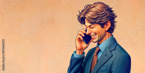 young man talking on cell phone